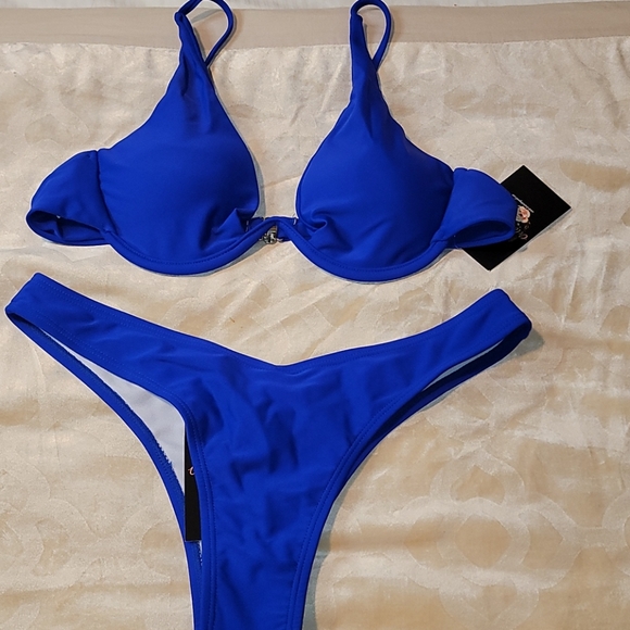 Sexy Plunging 2 piece Bikini High cut Leg Bikini - Picture 13 of 13